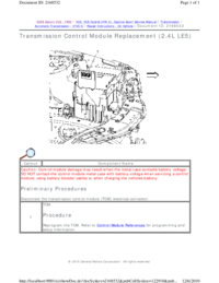 Preview of Repair Instructions   On Vehicle