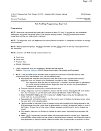 Preview of 19 01C Passive Anti Theft System (PATS) Keyless Entry   General Procedures   Anti Theft Key Programming   Scan Tool