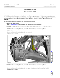 Preview of 204 01A Front Suspension   RWD   Removal And Installation   Front Stabilizer Bar Link