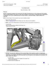 Preview of 204 01A Front Suspension   RWD   Removal And Installation   Front Stabilizer Bar