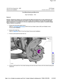 Preview of 204 01B Front Suspension   4WD   Removal And Installation   Front Wheel Bearing And Wheel Hub
