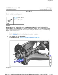 Preview of 204 01B Front Suspension   4WD   Removal And Installation   Wheel Studs