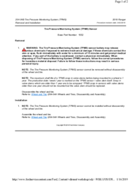 Preview of 204 04B Tire Pressure Monitoring System   Removal And Installation   TPMS Sensor