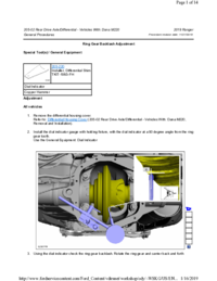 Preview of 205 02 Rear Drive Axle And Differential   General Procedures   Ring Gear Backlash Adjustment