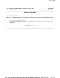 Preview of 205 02 Rear Drive Axle And Differential   Removal And Installation   Drive Pinion Front Bearing