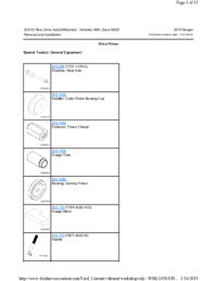 Preview of 205 02 Rear Drive Axle And Differential   Removal And Installation   Drive Pinion