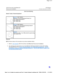 Preview of 205 03 Front Drive Axle And Differential   Removal And Installation   Axle Cover Bushing