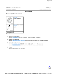 Preview of 205 03 Front Drive Axle And Differential   Removal And Installation   Axle Shaft Seal