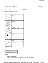 Preview of 205 03 Front Drive Axle And Differential   Removal And Installation   Axle Tube Bearing