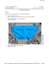 Preview of 205 03 Front Drive Axle And Differential   Removal And Installation   Differential Breather Tube