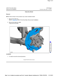 Preview of 206 03 Front Disc Brake   Removal And Installation   Brake Disc Shield