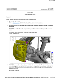 Preview of 206 03 Front Disc Brake   Removal And Installation   Brake Pads