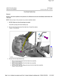 Preview of 206 03 Front Disc Brake   Removal And Installation   Front Brake Flex Hose