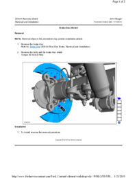 Preview of 206 04 Rear Disc Brake   Removal And Installation   Brake Disc Shield