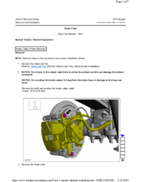 Preview of 206 04 Rear Disc Brake   Removal And Installation   Brake Pads