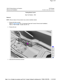 Preview of 206 05 Parking Brake And Actuation   Removal And Installation   Parking Brake Control