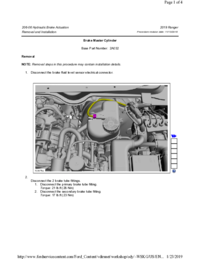 Preview of 206 06 Hydraulic Brake Actuation   Removal And Installation   Brake Master Cylinder