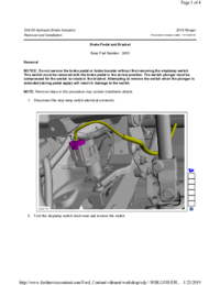 Preview of 206 06 Hydraulic Brake Actuation   Removal And Installation   Brake Pedal And Bracket