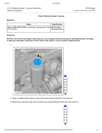 Preview of 211 00 Steering System General Information   General Procedures   Power Steering System Flushing