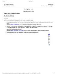 Preview of 211 02 Power Steering   Removal And Installation   Steering Gear 4WD