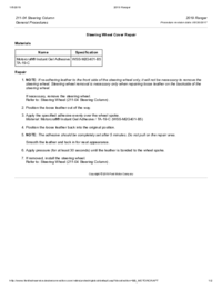 Preview of 211 04 Steering Column   General Procedures   Steering Wheel Cover Repair