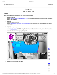 Preview of 211 04 Steering Column   Removal And Installation   Steering Column