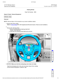 Preview of 211 04 Steering Column   Removal And Installation   Steering Wheel