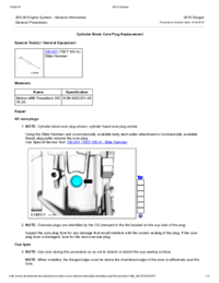 Preview of 303 00 Engine System General Information   General Procedures   Cylinder Block Core Plug Replacement