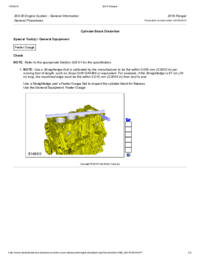 Preview of 303 00 Engine System General Information   General Procedures   Cylinder Block Distortion
