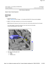 Preview of 303 01   2.3L EcoBoost   General Procedures   Valve Clearance Adjustment