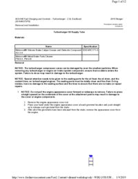 Preview of 303 04B Fuel Charging And Controls Turbocharger   Removal And Installation   Turbocharger Oil Supply Tube