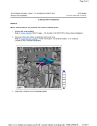 Preview of 303 08 Engine Emission Control   Removal And Installation   Crankcase Vent Oil Separator