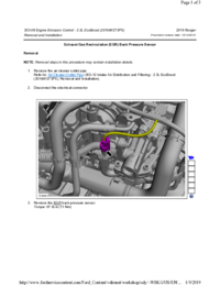 Preview of 303 08 Engine Emission Control   Removal And Installation   EGR Back Pressure Sensor