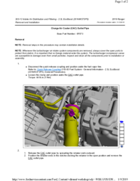 Preview of 303 12 Intake Air Distribution And Filtering   Removal And Installation   Charge Air Cooler CAC Outlet Pipe