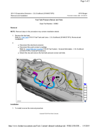 Preview of 303 13 Evaporative Emissions   Removal And Installation   Fuel Tank Pressure Sensor And Tube
