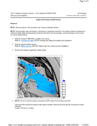 Preview of 303 14 Electronic Engine Controls   Removal And Installation   Engine Oil Pressure EOP Sensor