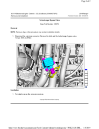 Preview of 303 14 Electronic Engine Controls   Removal And Installation   Turbocharger Bypass Valve