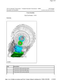 Preview of 307 01 Automatic Transmission 10 Speed   Description And Operation   Pump Assembly