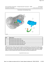 Preview of 307 01 Automatic Transmission 10 Speed   Description And Operation   Transmission Fluid Auxiliary Pump