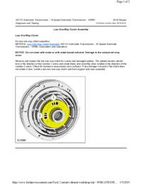 Preview of 307 01 Automatic Transmission 10 Speed   Diagnosis And Testing   Low One Way Clutch Assembly