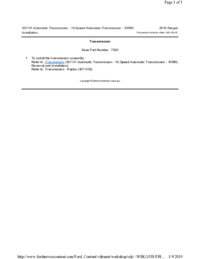 Preview of 307 01 Automatic Transmission 10 Speed   Installation   Transmission