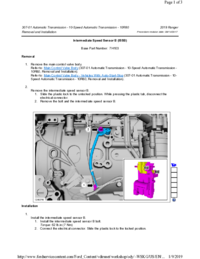 Preview of 307 01 Automatic Transmission 10 Speed   Removal And Installation   Intermediate Speed Sensor B ISSB