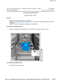 Preview of 307 01 Automatic Transmission 10 Speed   Removal And Installation   Transmission Support Insulator