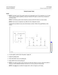 Preview of 413 13A Parking Aid   General Procedures   Azimuth System Check