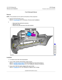 Preview of 413 13A Parking Aid   Removal And Installation   Front Parking Aid Sensor