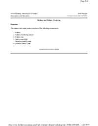 Preview of 414 01 Battery, Mounting And Cables   Description And Operation   Overview
