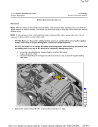Preview of 414 01 Battery, Mounting And Cables   General Procedures   Battery Disconnect And Connect