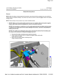 Preview of 414 01 Battery, Mounting And Cables   Removal And Installation   Battery Monitoring Sensor