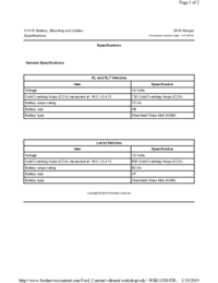 Preview of 414 01 Battery, Mounting And Cables   Specifications