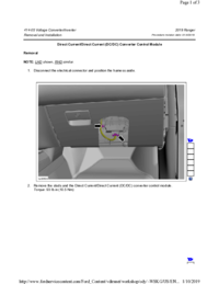 Preview of 414 05 Voltage Converter Inverter   Removal And Installation   DC DC Converter Control Module